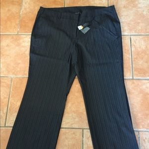 Dark grey pinstriped trousers Lane Bryant Lena 28w